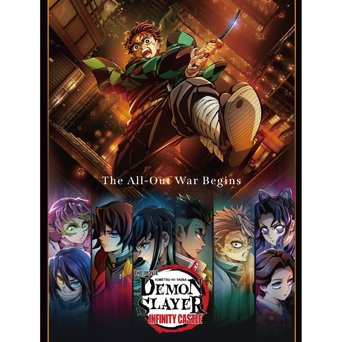 Demon Slayer Infinity Castle 1 Key Visual Group Art Throw Blanket