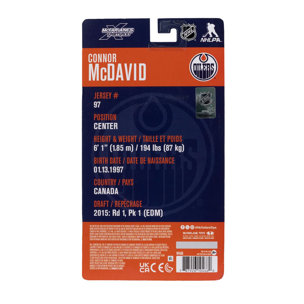 NHL McFarlanes SportsPicks Edmonton Oilers Connor McDavid 6-Inch Scale Articulated Action Figure