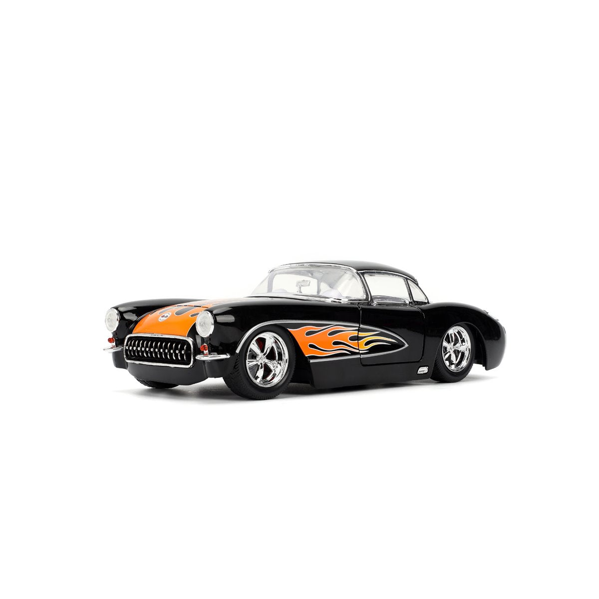 Bigtime Muscle 1957 Black Chevrolet Corvette 1:24 Scale Die-Cast Metal Vehicle