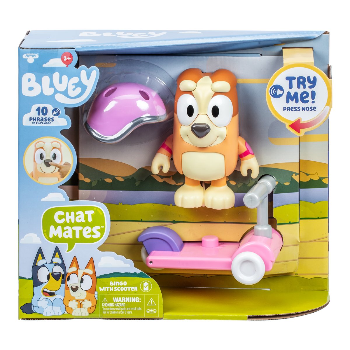 Bluey Chat Mates Bingo and Scooter Figure