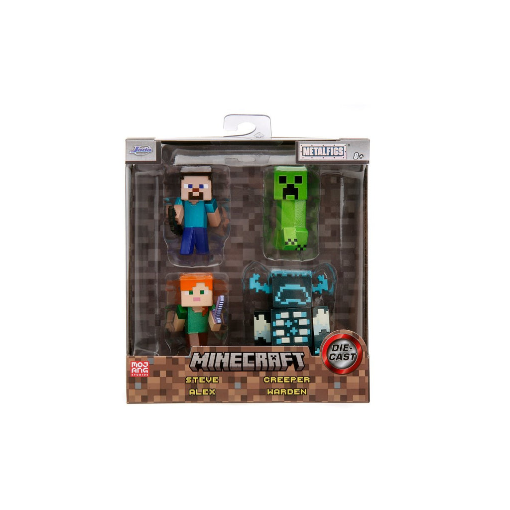 Minecraft MetalFigs 2 1/2-Inch Die-Cast Metal Mini-Figure Wave 1 4-Pack