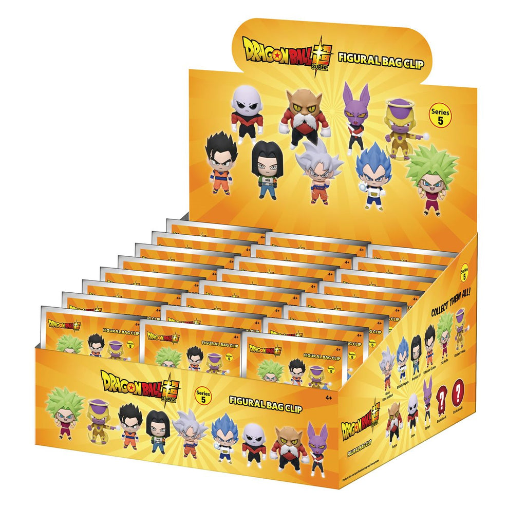 Dragon Ball Super Series 5 3D Foam Bag Clip Display Case of 24