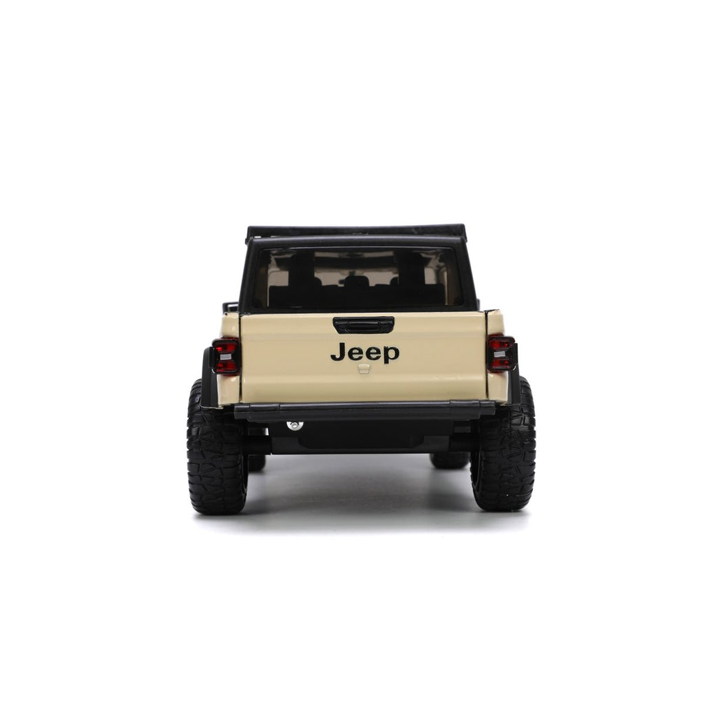Just Trucks 2020 Jeep Gladiator Tan 1:24 Scale Die-Cast Metal Vehicle with Tire Rack