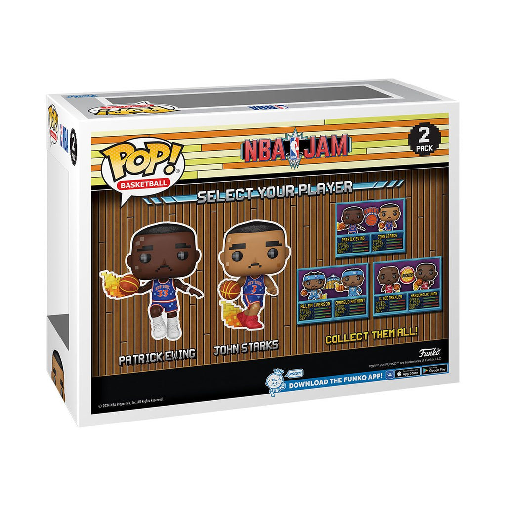 NBA JAM New York Knicks Patrick Ewing and John Starks 8-Bit Funko Pop! Vinyl Figure 2-Pack