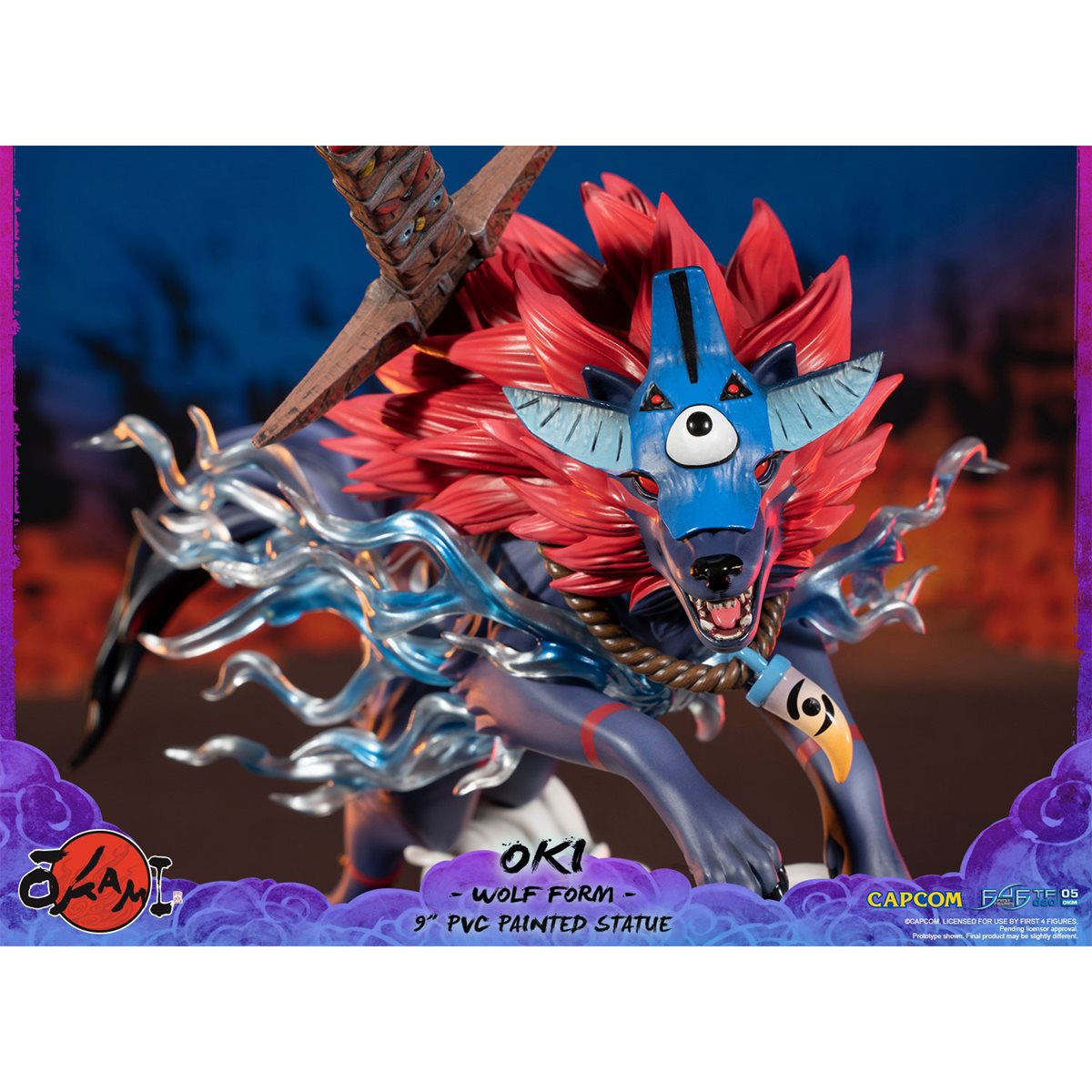 Okami Amaterasu Wolf Form Special Edition Painted Statue