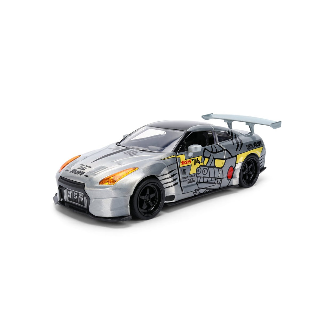 Godzilla 2009 Nissan GT-R R35 Ben Sopra 1:24 Scale Die-Cast Metal Vehicle with Mechagodzilla Figure