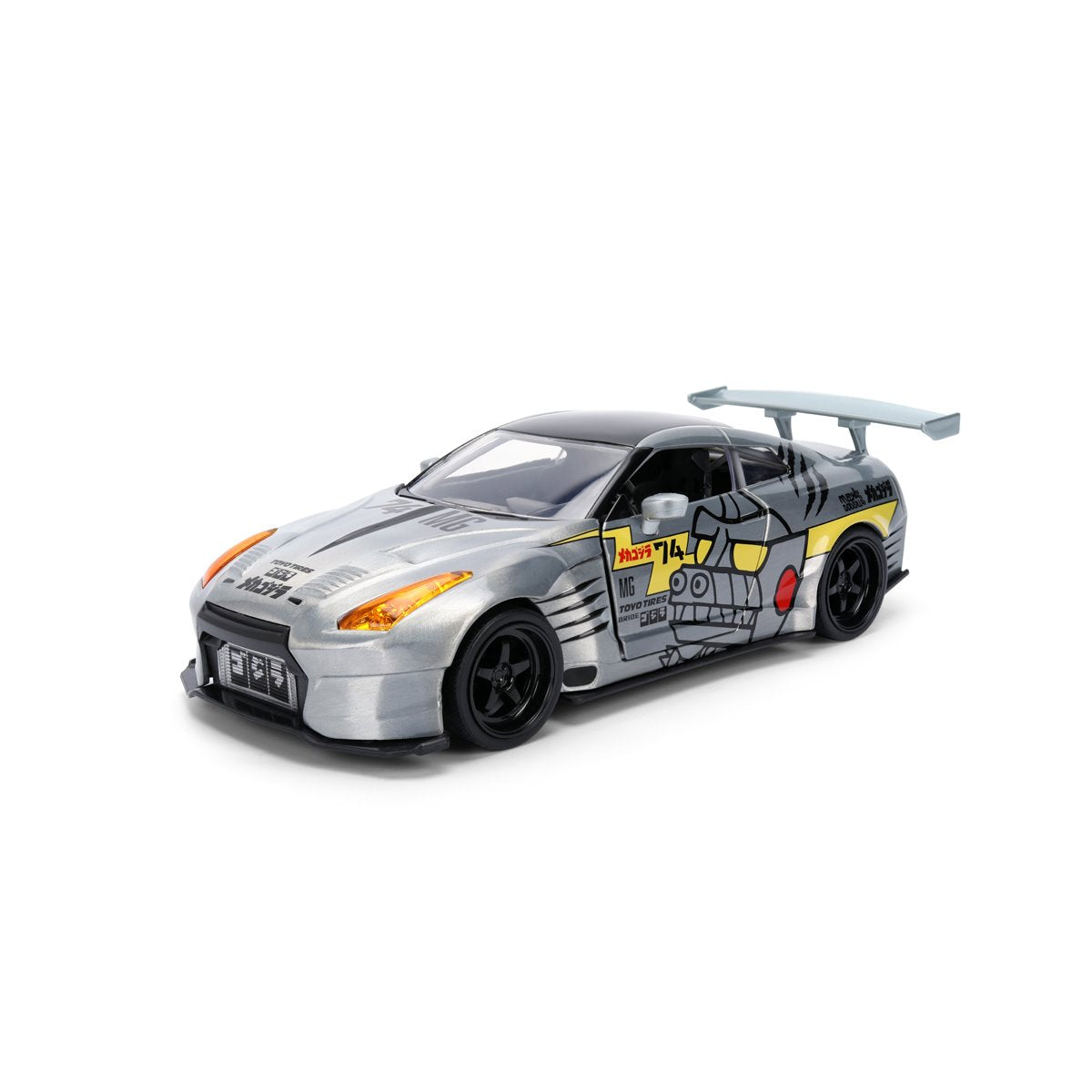 Godzilla 2009 Nissan GT-R R35 Ben Sopra 1:24 Scale Die-Cast Metal Vehicle with Mechagodzilla Figure