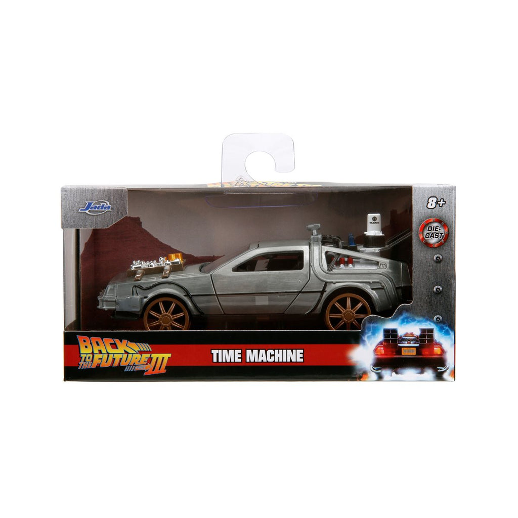 Back to the Future 3 Time Machine with Rail Wheels 1:32 Scale Die-Cast Metal Vehicle