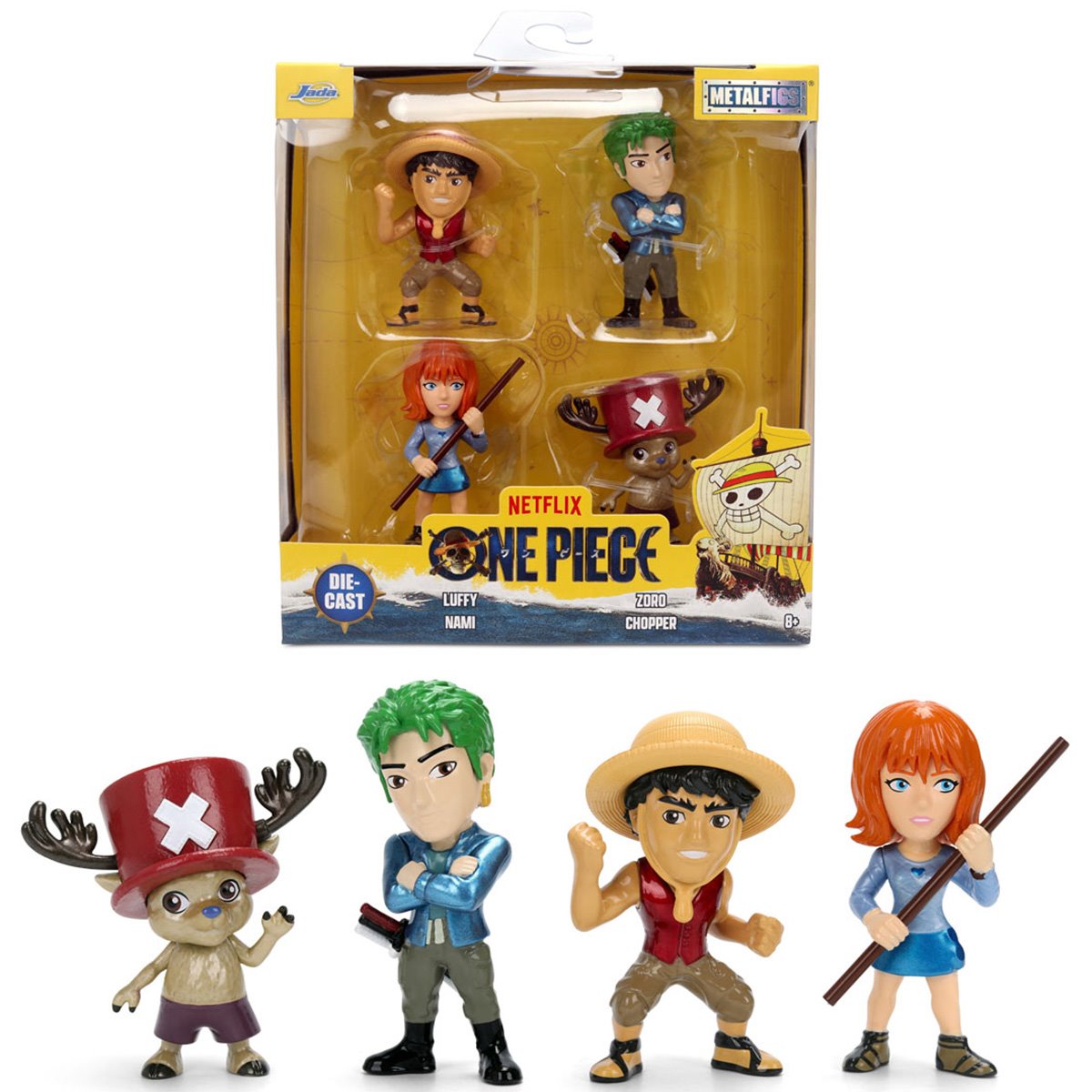 One Piece MetalFigs 2 1/2-Inch Die-Cast Metal Mini-Figure 4-Pack