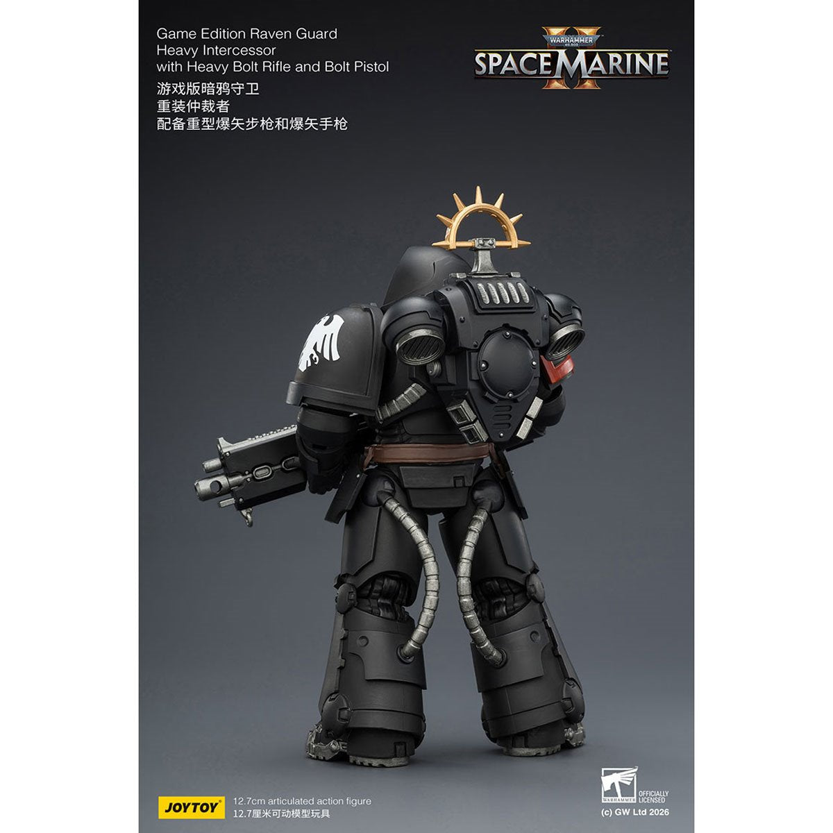 Joy Toy Warhammer 40K Space Marines Game Edition Raven Guard Intercessor Bolt Rifle & Pistol 1:18 Scale Action Figure