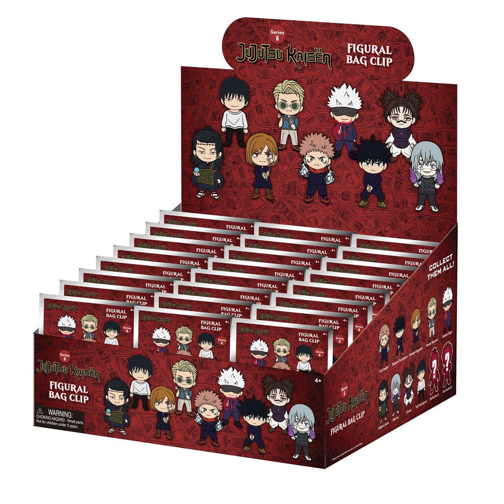 Jujutsu Kaisen Series 6 3D Foam Bag Clip Random 6-Pack