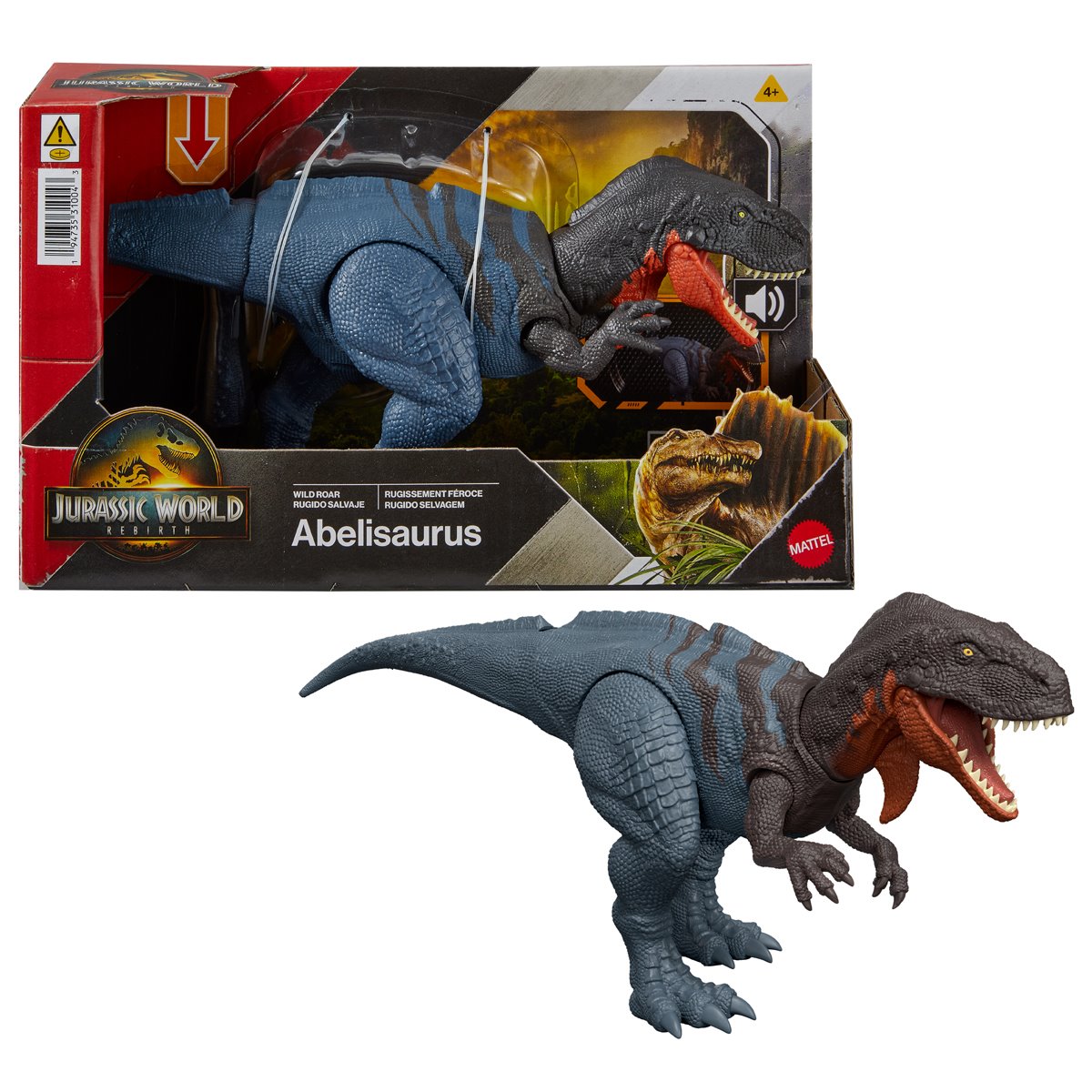 Jurassic World Wild Roar Abelisaurus Action Figure