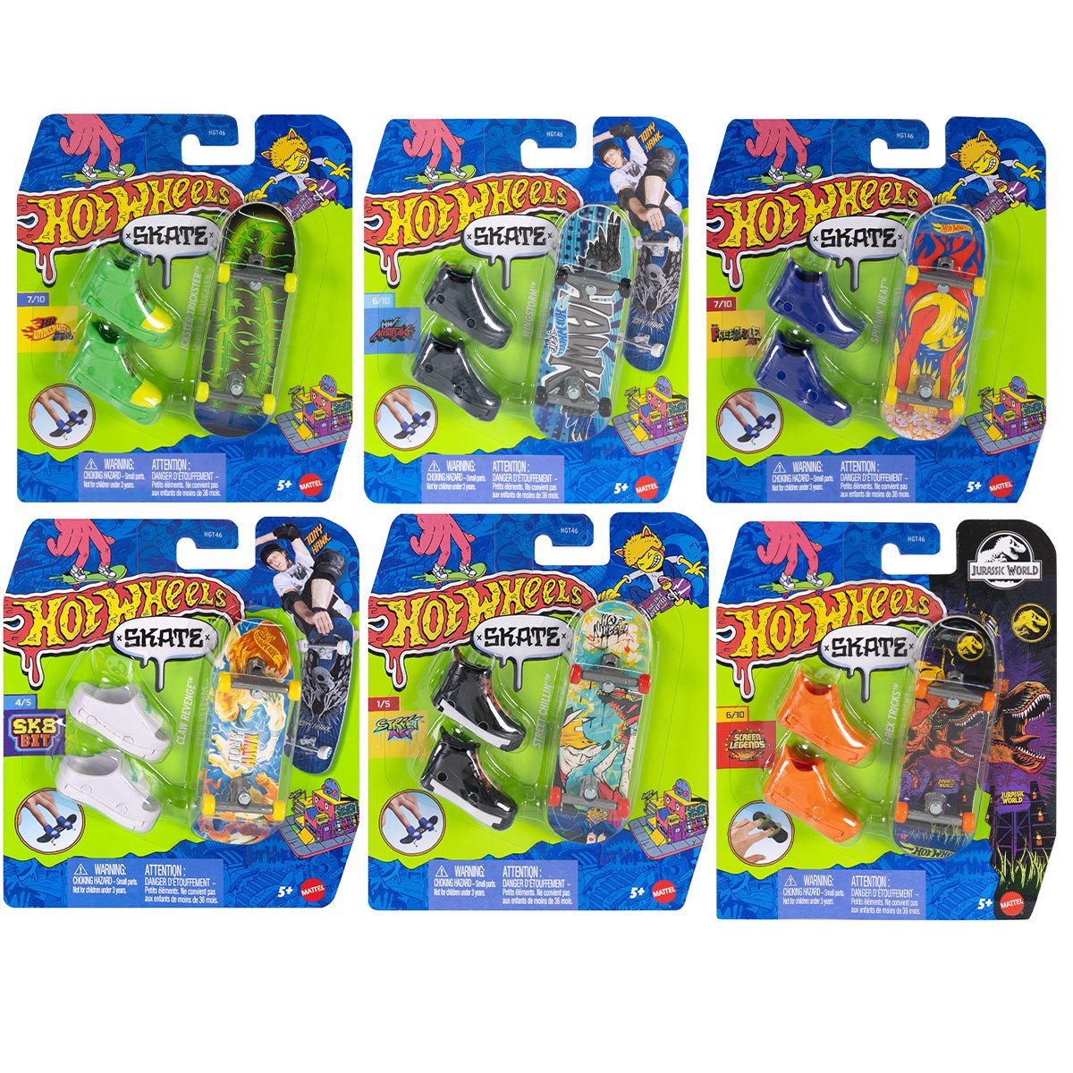 Hot Wheels Skate Fingerboard Singles 2025 Mix 5 Case of 16