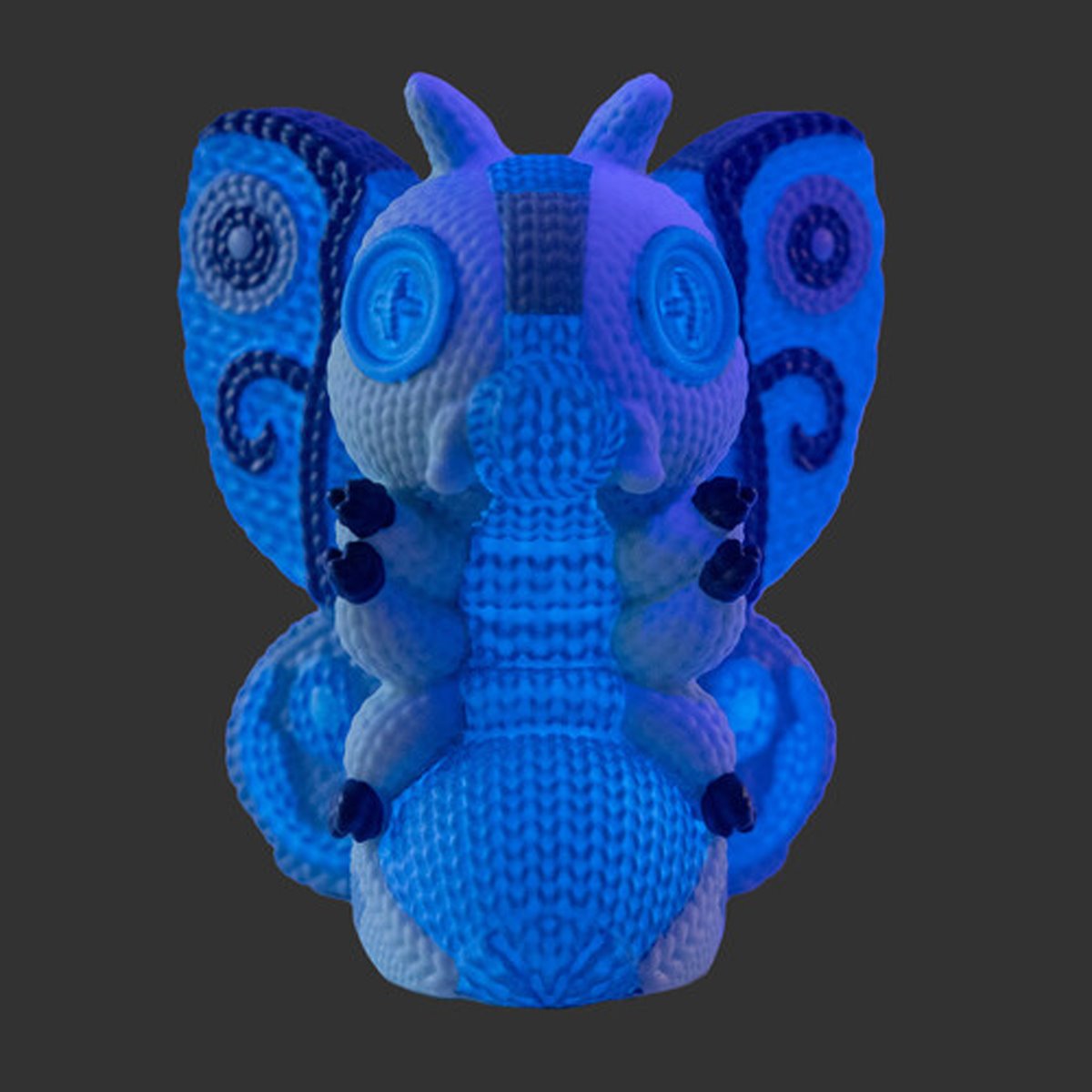 Godzilla Mothra #341 Lunar Glow-in-the-Dark Handmade By Robots Vinyl Figure