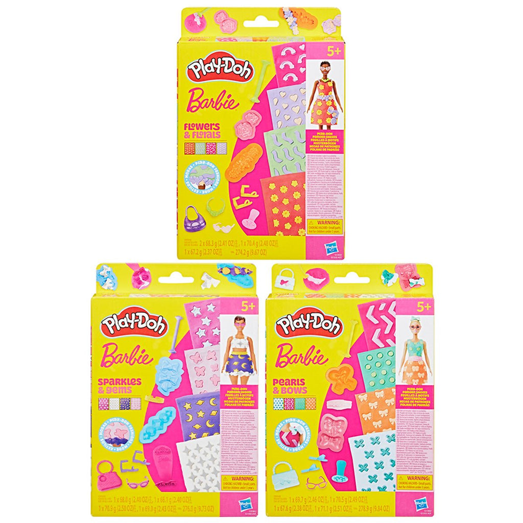 Play-Doh Barbie Designer Pattern Packs Wave 1 Set of 3