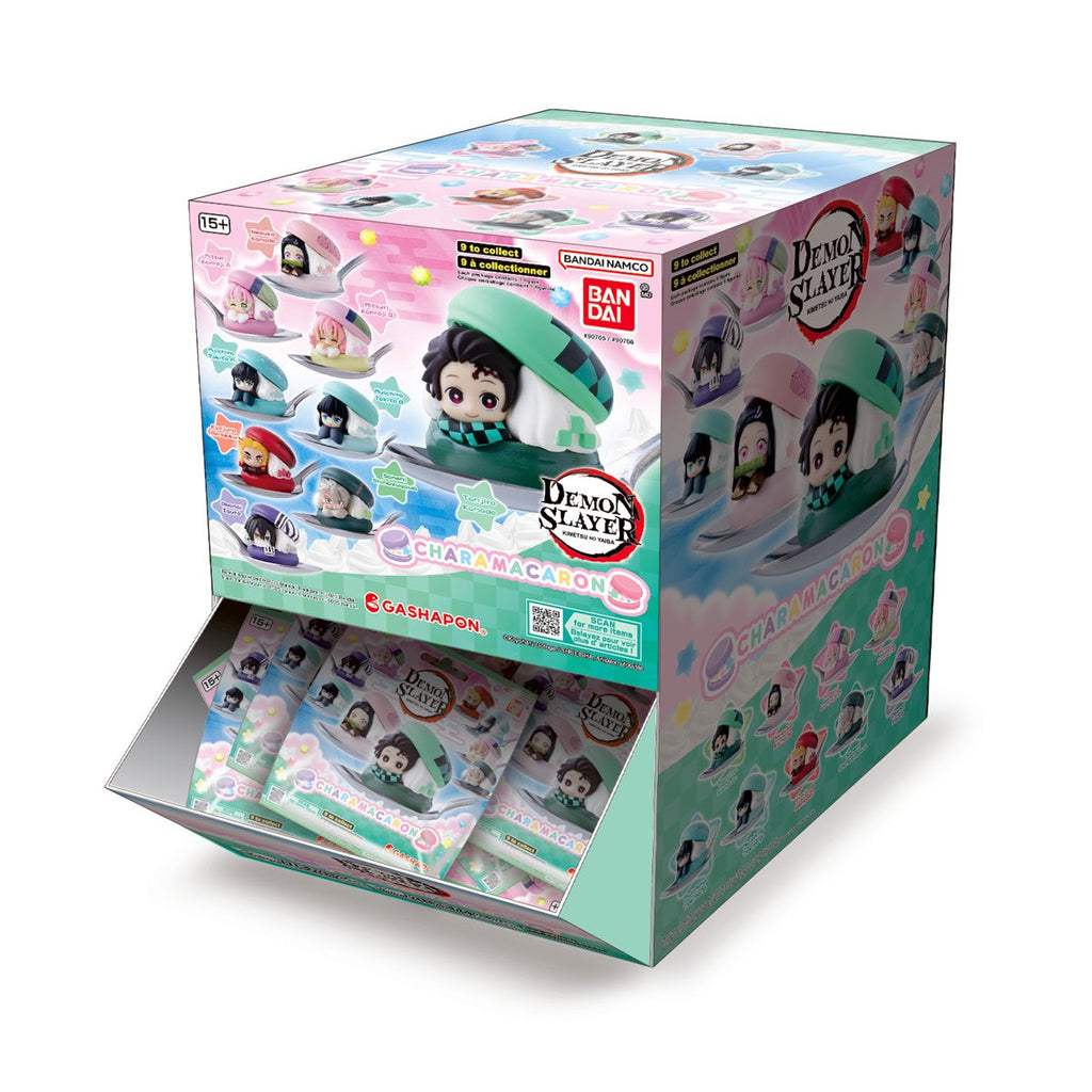 Demon Slayer Chara Macaron Blind Mini-Figure Display Case of 24