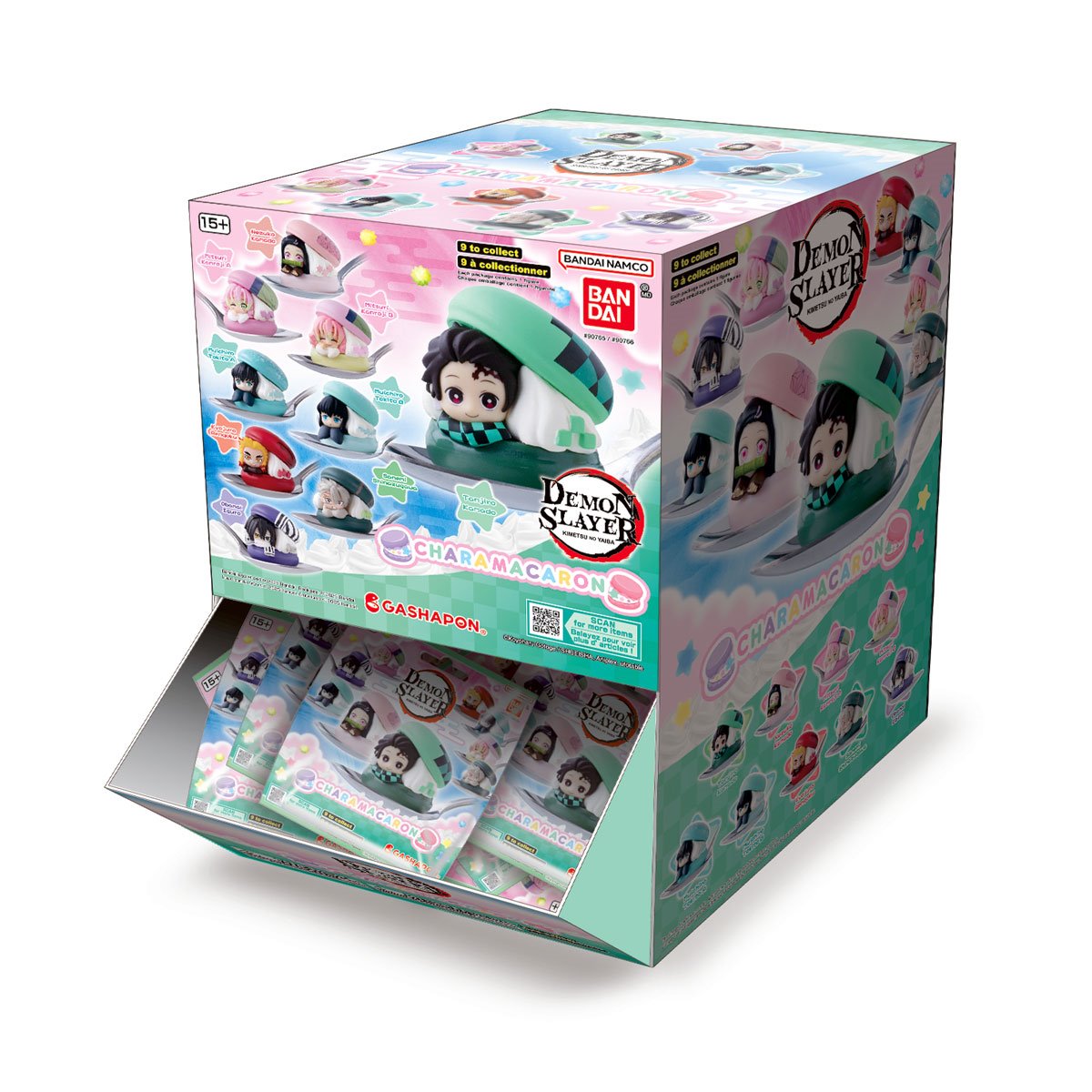 Demon Slayer Chara Macaron Blind Mini-Figure Display Case of 24
