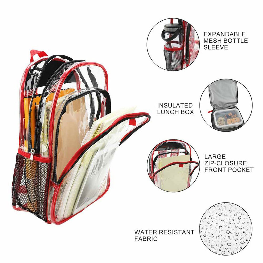 Hello Kitty Clear Youth Backpack 5-Piece Set