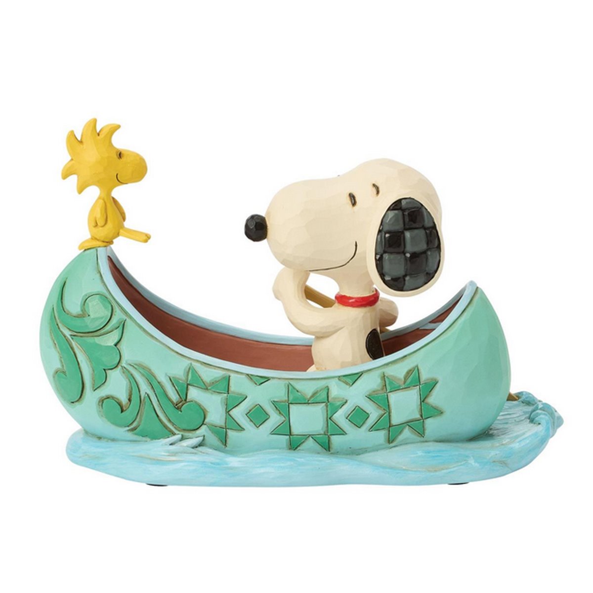 Peanuts Snoopy and Woodstock in Canoe by Jim Shore Statue