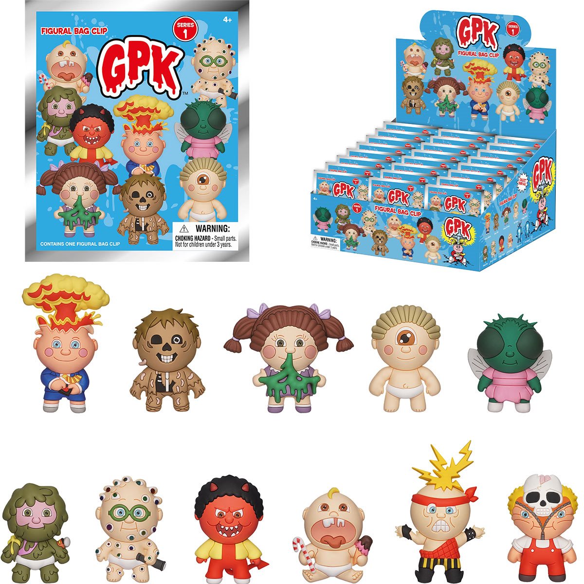 Garbage Pail Kids Series 1 3D Foam Bag Clip Random 6-Pack