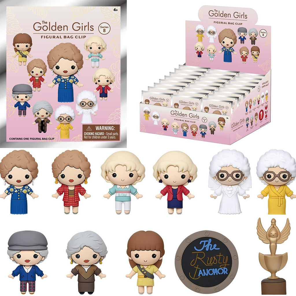 Golden Girls Series 8 3D Foam Bag Clip Display Case of 24