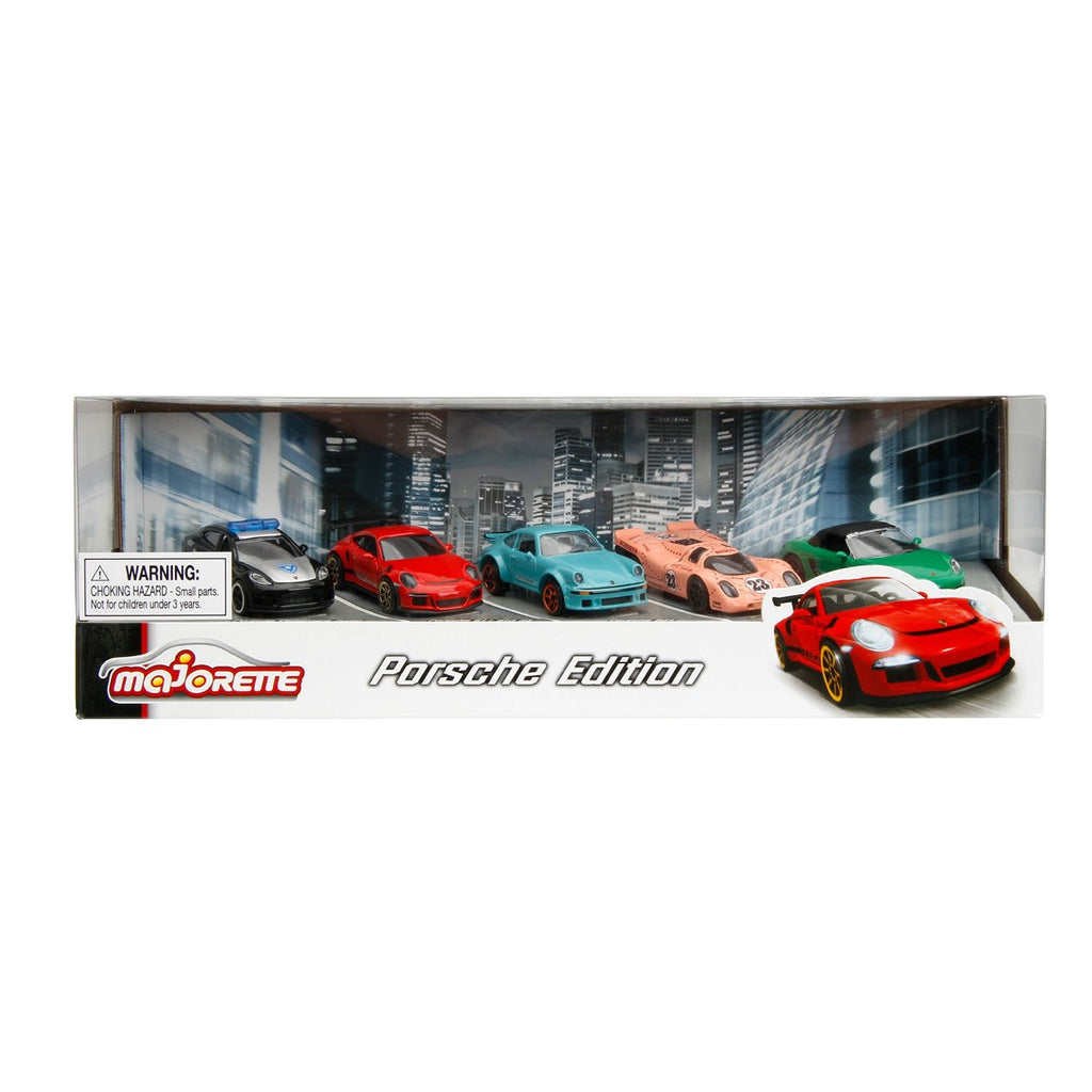 Majorette Porsche 1:64 Scale Die-Cast Metal Vehicle Wave 2 5-Pack