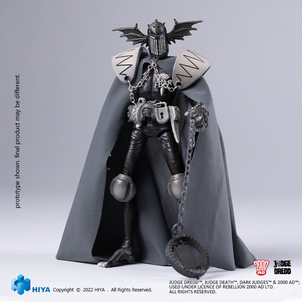 Judge Dredd Judge Fear Black and White Exquisite Mini Series 1:18 Scale Action Figure