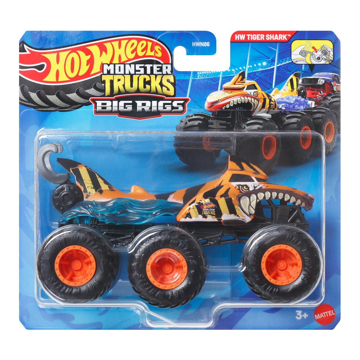 Hot Wheels Monster Trucks Big Rigs 1:64 Scale Vehicle 2026 Mix 2 Case of 4