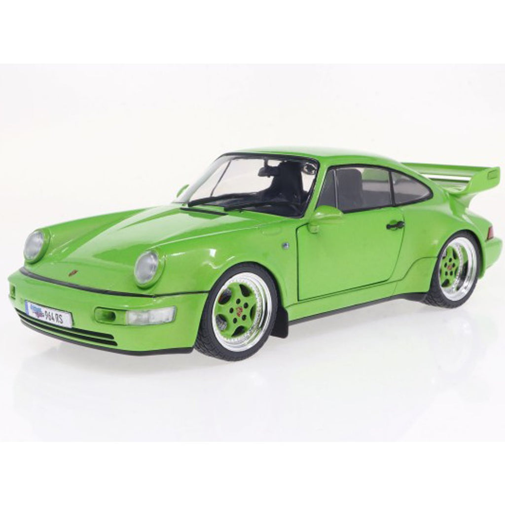 1990 Porsche 911 964 Carrera RS 3.8 Green Metallic 1:18 Scale Die-Cast Metal Vehicle