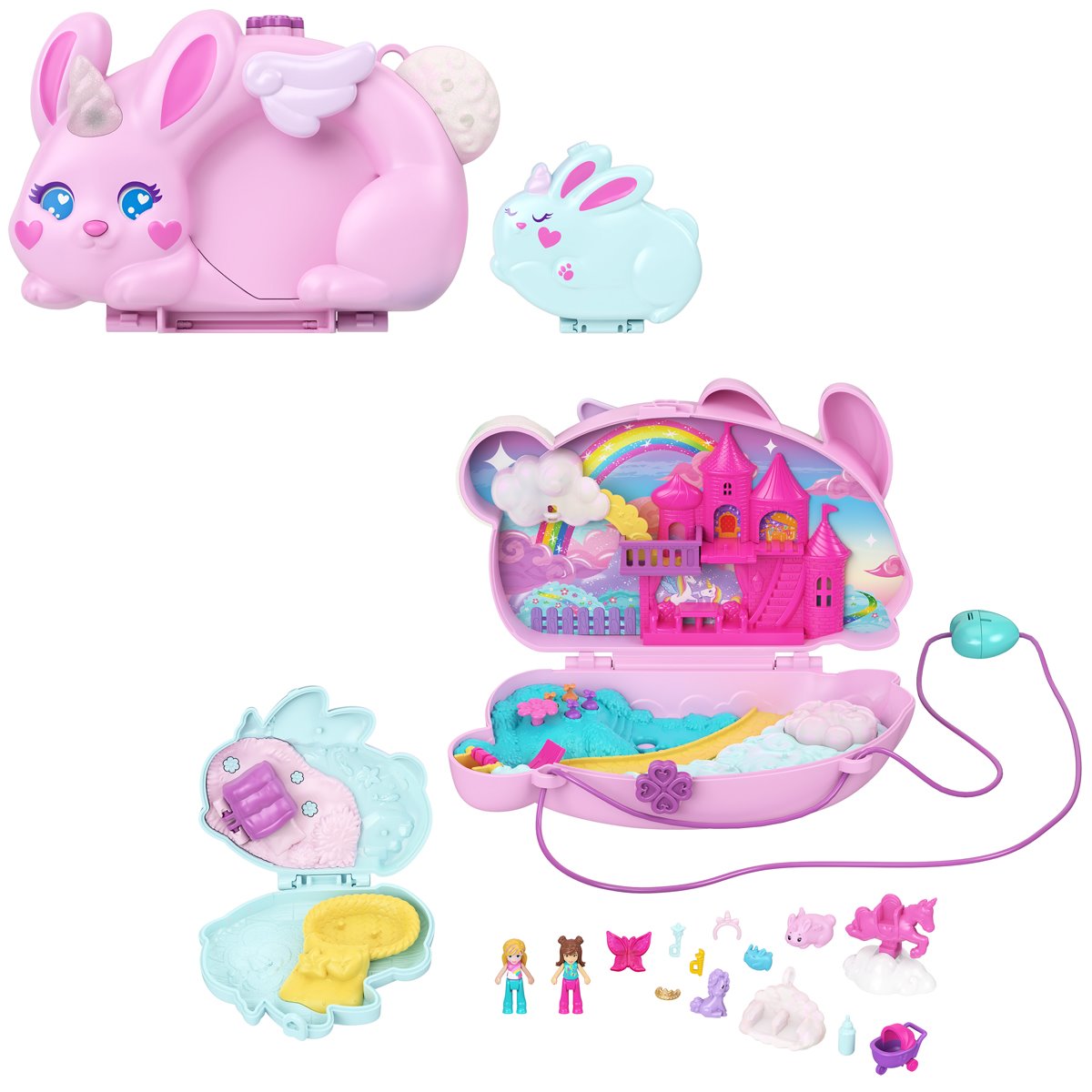 Polly Pocket 2-In-1 Bunny Fun Compact Playset