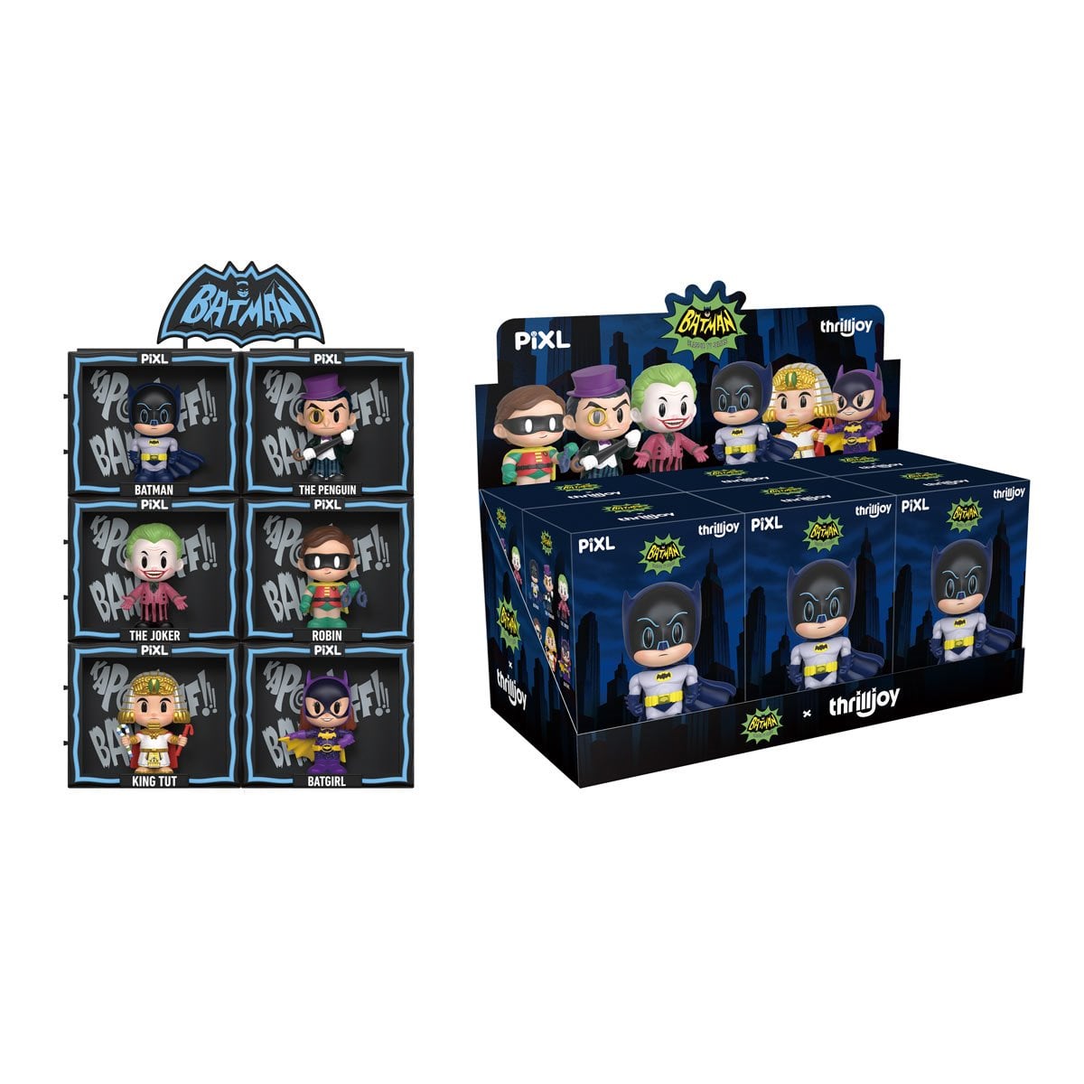 Batman 66 Blind Box PIXL Mini-Figure Display Case of 6