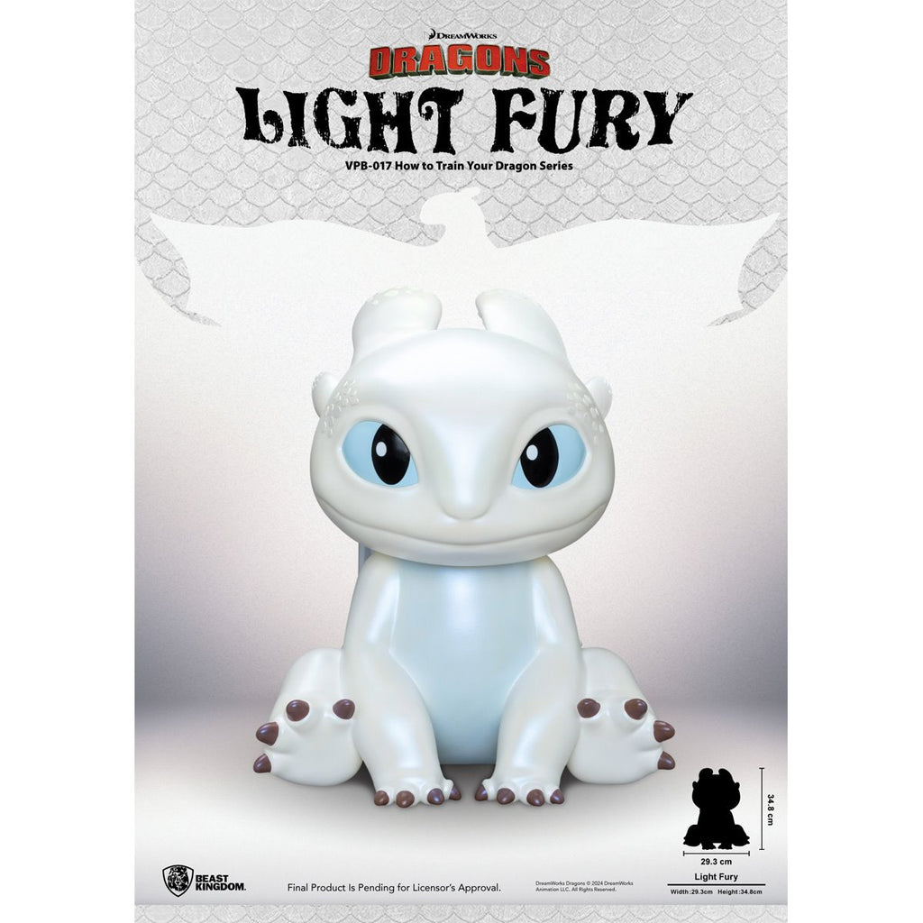 How to Train Your Dragon Light Fury VPB-017 Large Vinyl Piggy Bank