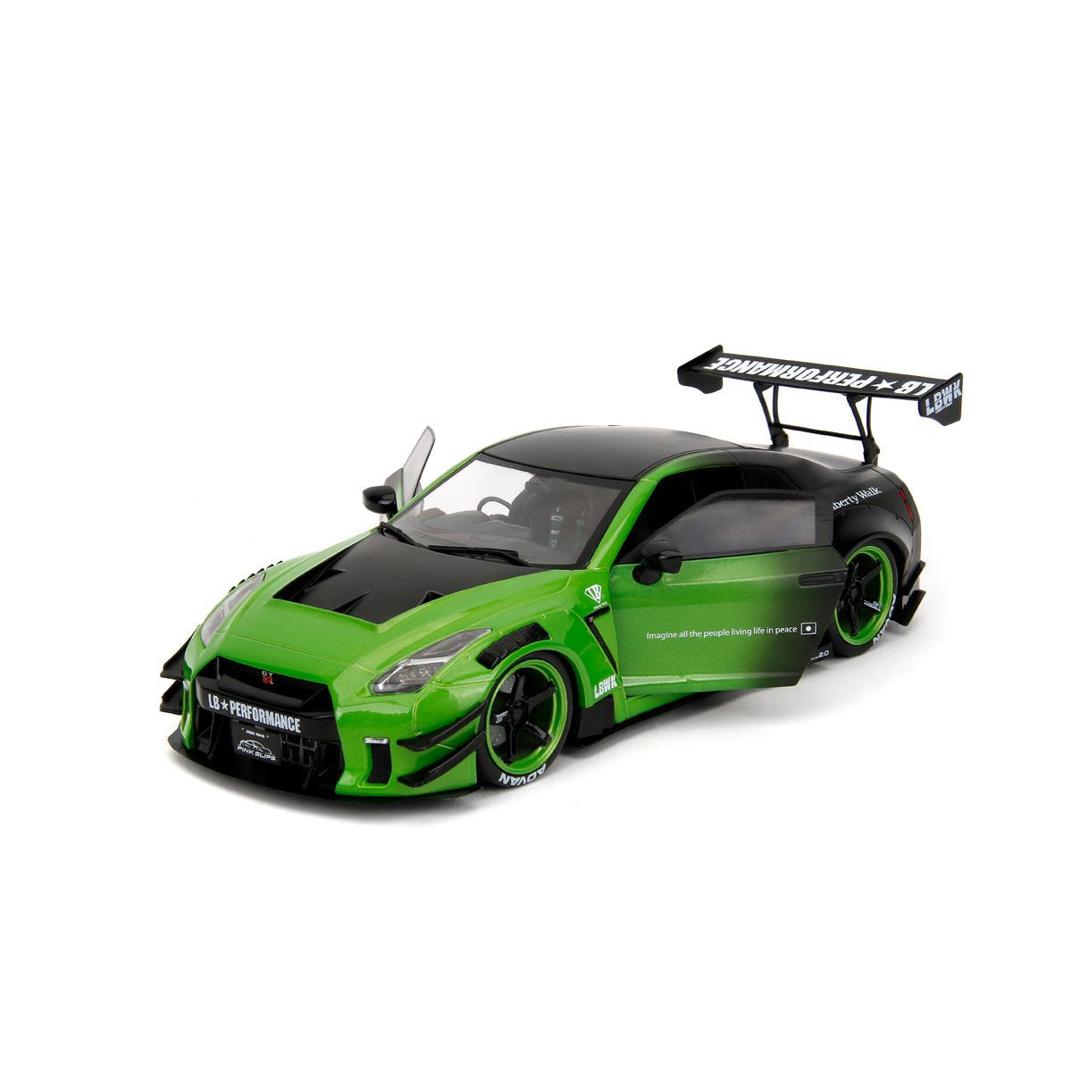 Pink Slips Wave 1 Nissan GT-R R35 with Liberty Walk Body Kit 1:18 Scale Die-Cast Metal Vehicle