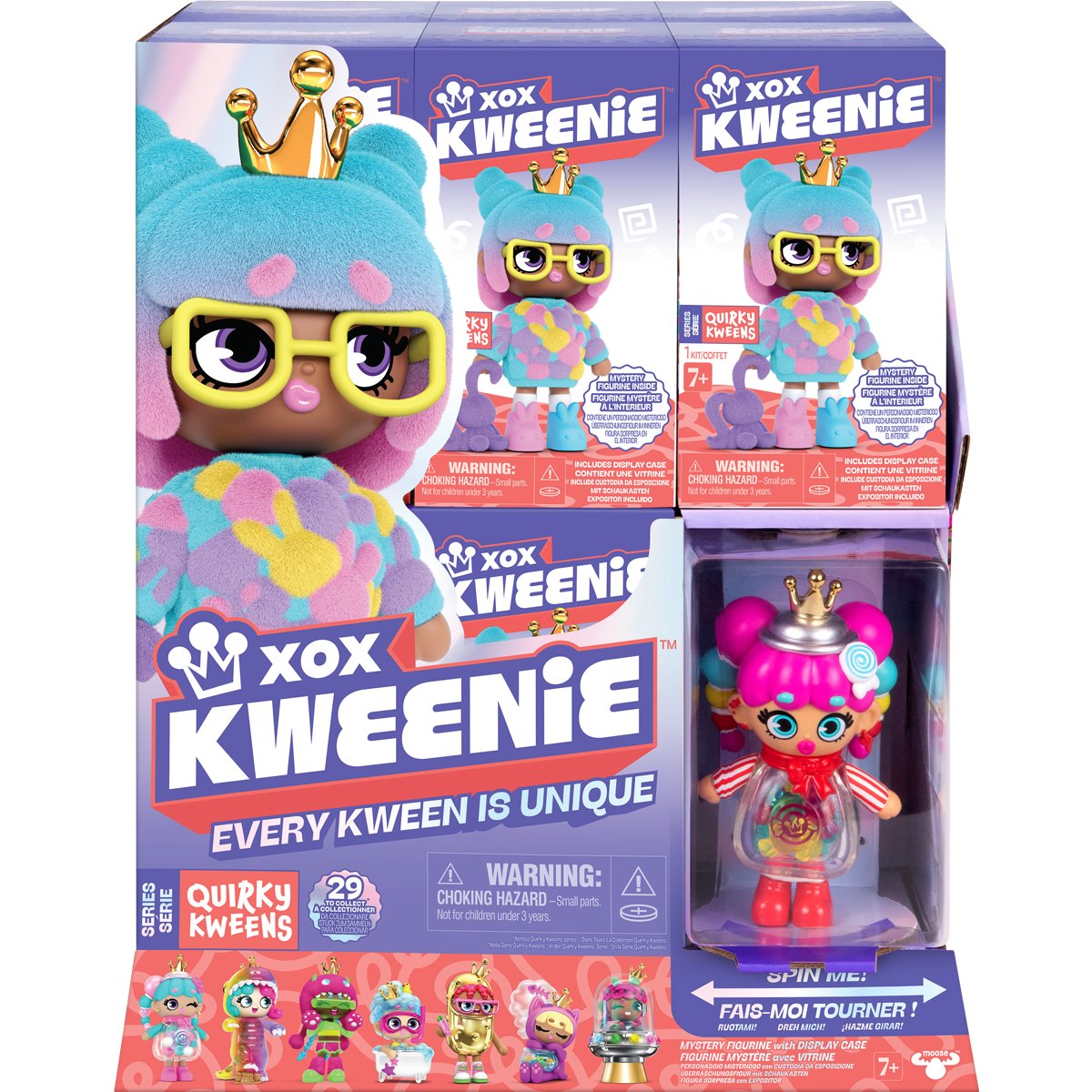 XOX Kweenie Quirky Mystery 4-Inch Figure Display Case of 11