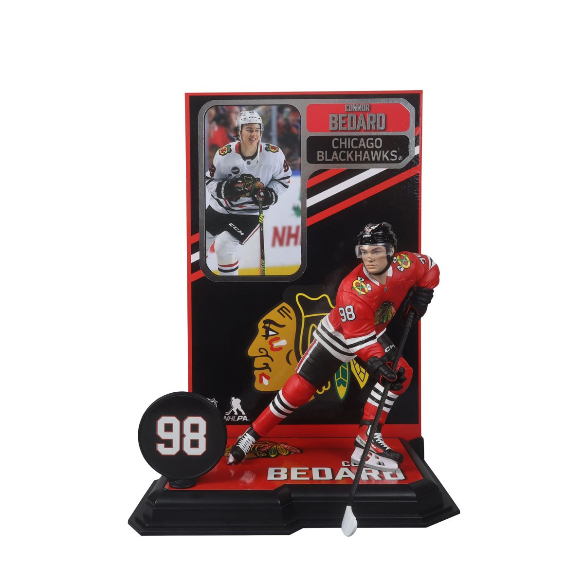 NHL SportsPicks Chicago Blackhawks Connor Bedard 2 7-Inch Scale Posed Figure Case of 6