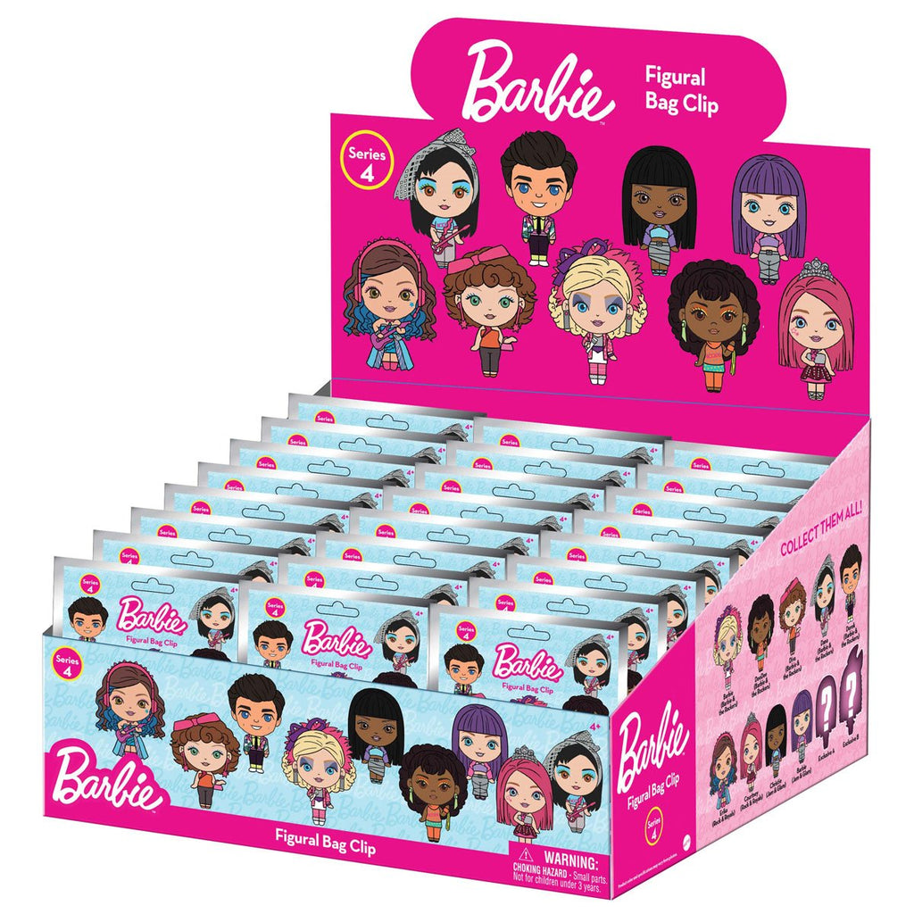Barbie Series 4 3D Foam Bag Clip Random 6-Pack