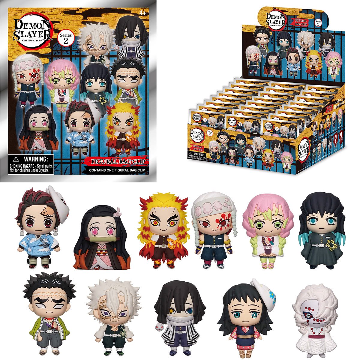 Demon Slayer Series 2 3D Foam Bag Clip Random 6-Pack