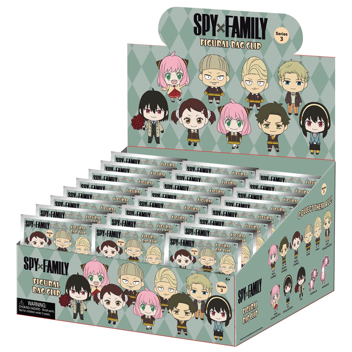 Spy x Family Series 3 3D Foam Bag Clip Random 6-Pack