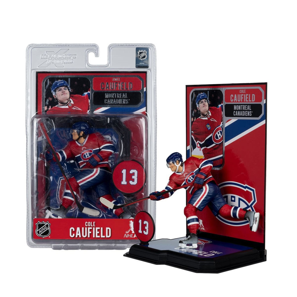 NHL SportsPicks Montreal Canadiens Cole Caufield Alternate Jersey 7-Inch Posed Figure