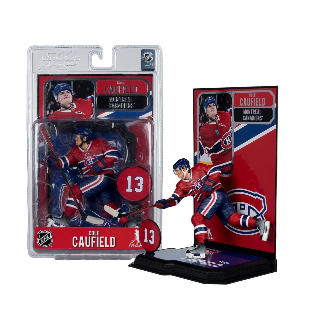 NHL SportsPicks Montreal Canadiens Cole Caufield Alternate Jersey 7-Inch Posed Figure