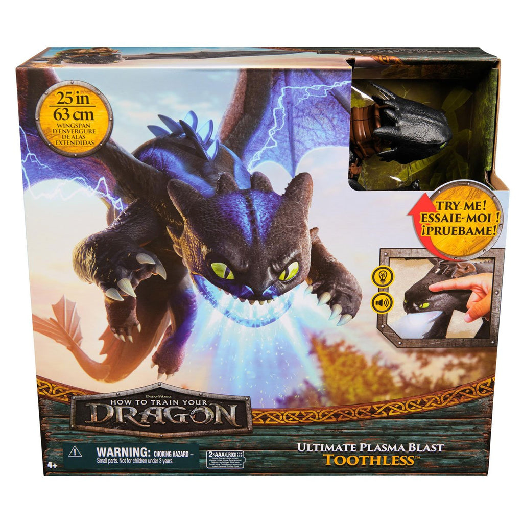 How to Train Your Dragon Toothless Ultimate Plasma Blast Light-Up Action Figure with Sound