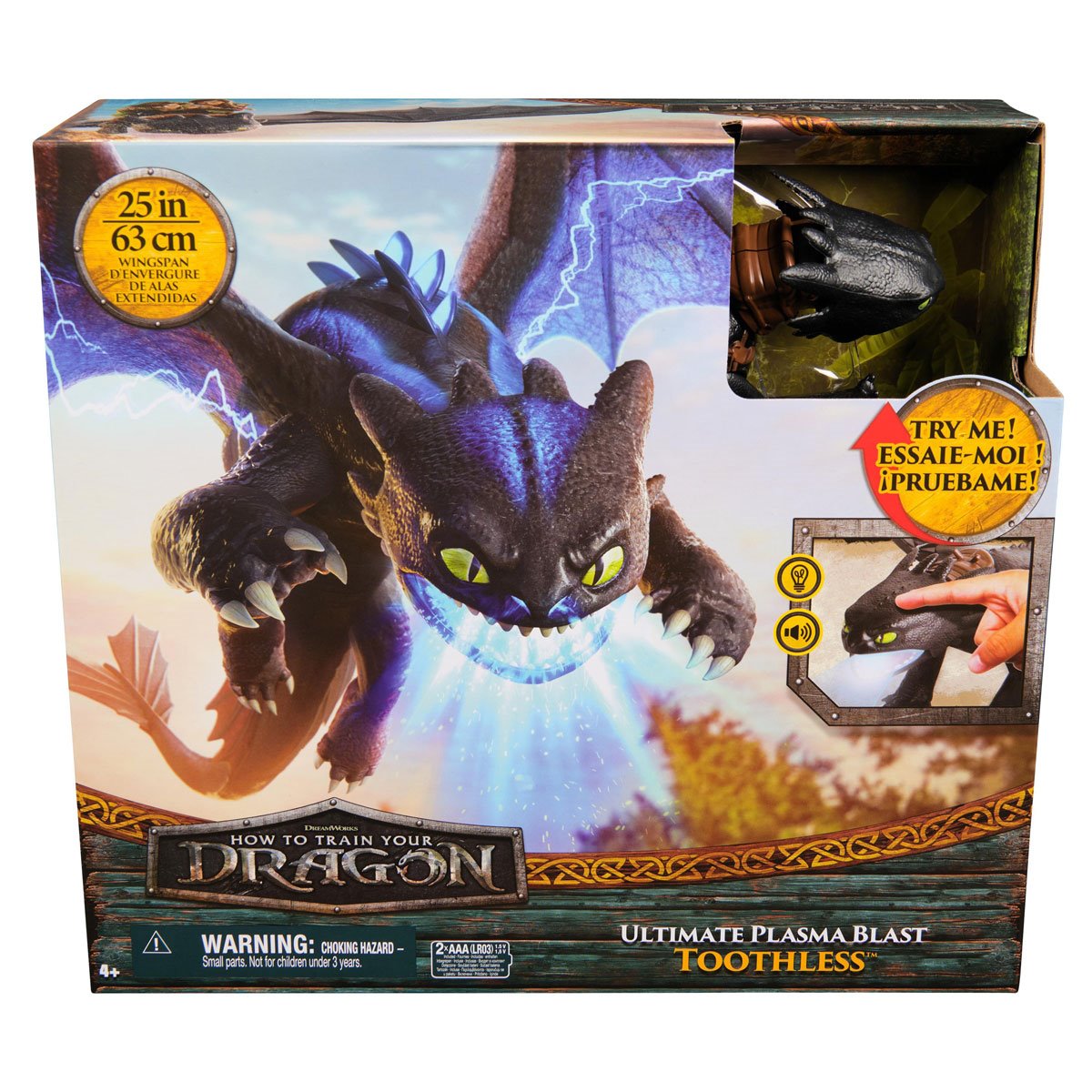 How to Train Your Dragon Toothless Ultimate Plasma Blast Light-Up Action Figure with Sound