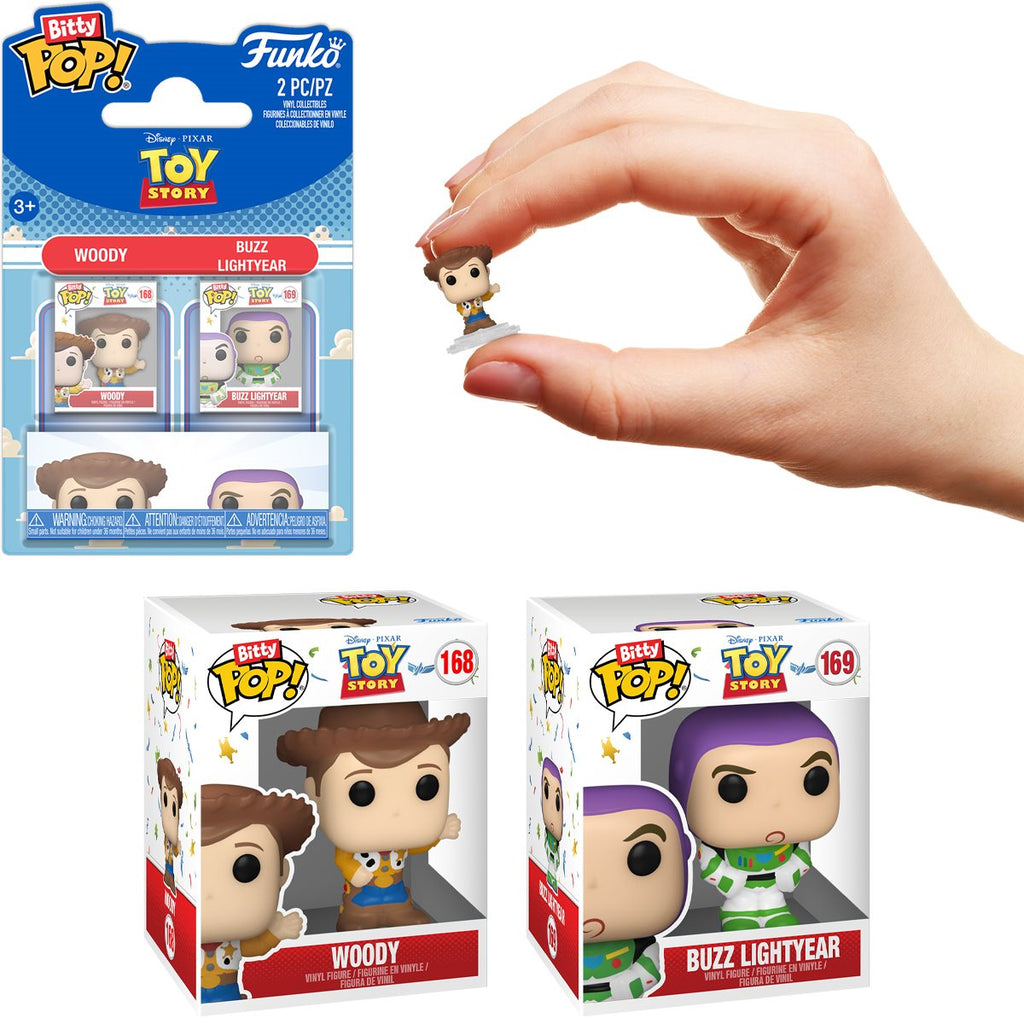 Toy Story Woody and Buzz Lightyear Funko Bitty Pop! Mini-Figure 2-Pack