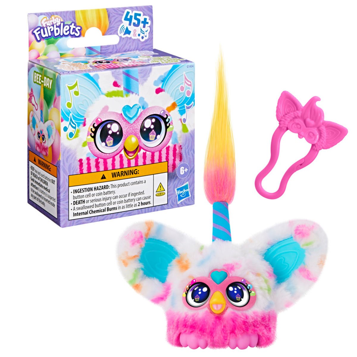 Furby Furblets Bee-Day Birthday Friend Mini Plush Electronic Toy