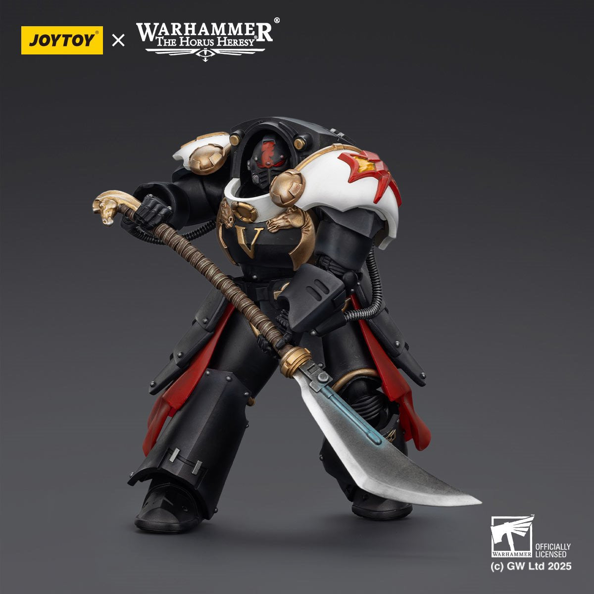 Joy Toy Warhammer The Horus Heresy White Scars Ebon Keshig Terminator 1 with Power Glaive 1:18 Scale Action Figure