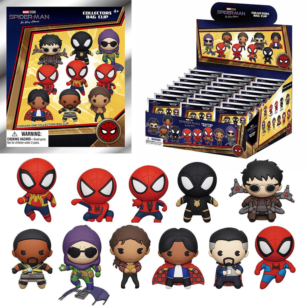 Spider-Man: No Way Home 3D Foam Bag Clip Display Case of 24