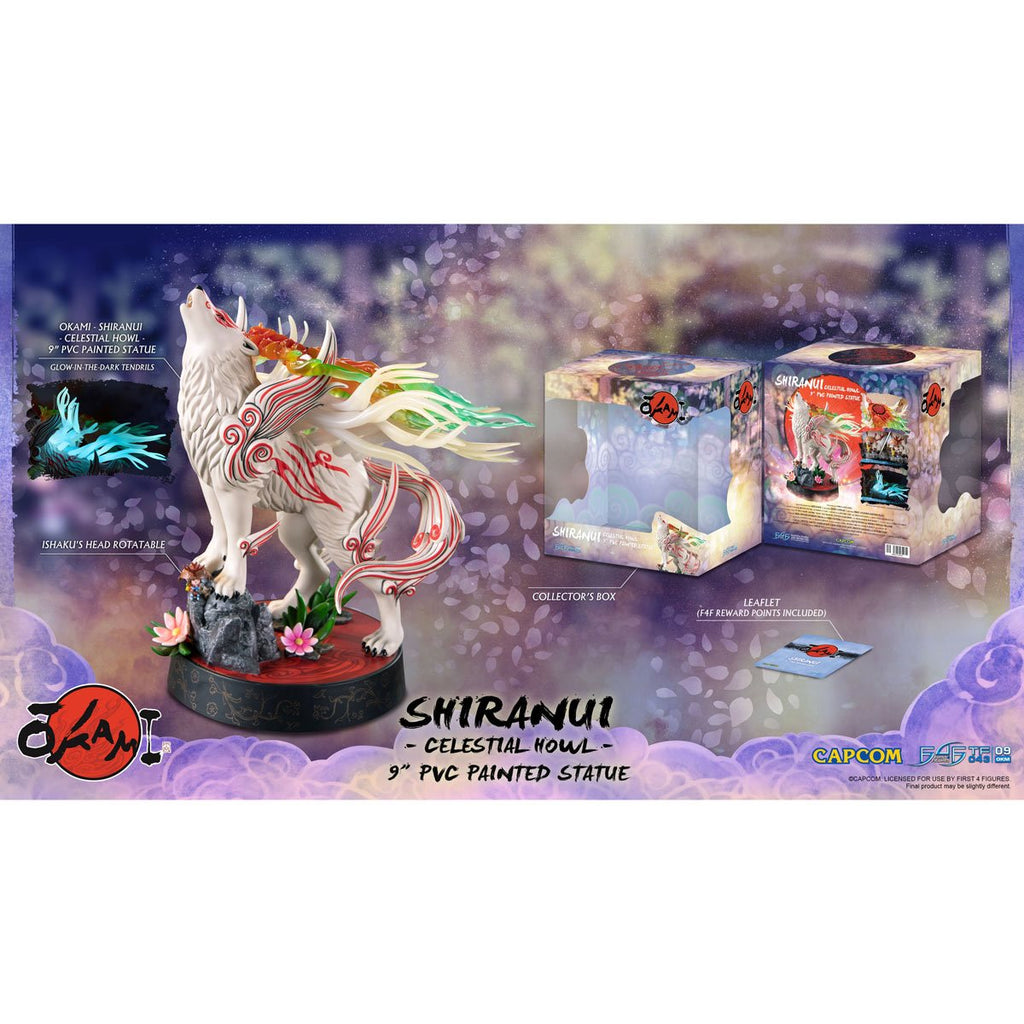 Okami: Shiranui 9-Inch Staute - Celestial Howl Pose
