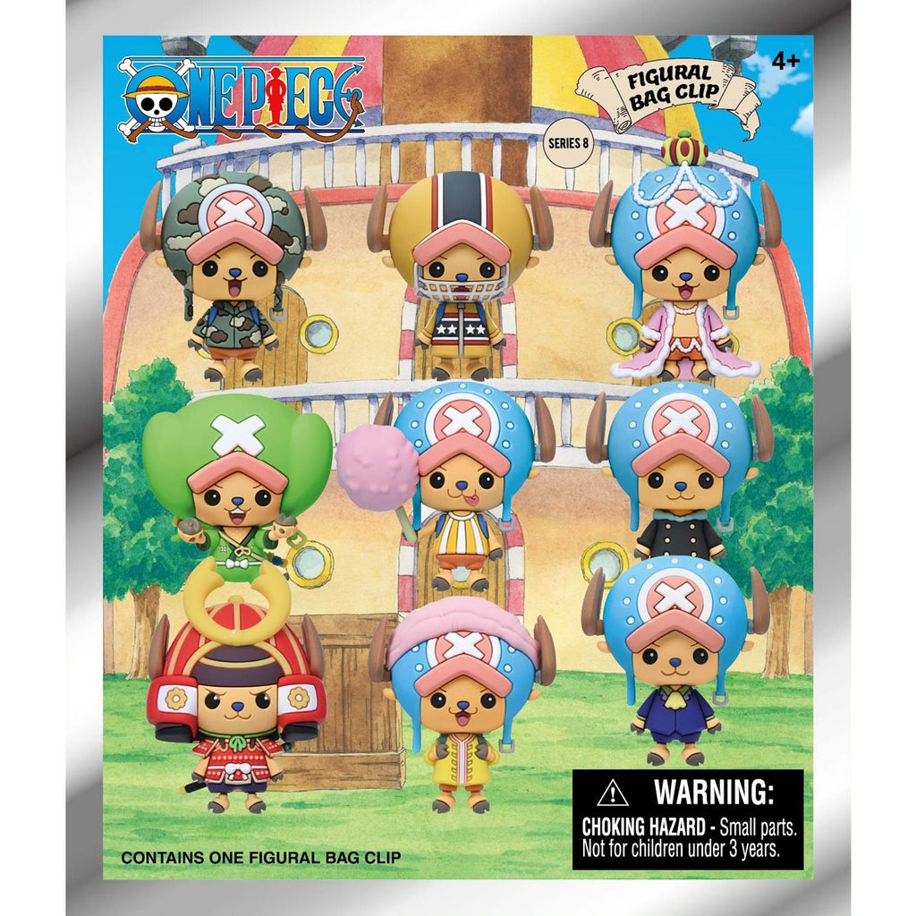 One Piece Chopper Series 8 3D Foam Bag Clip Display Case of 24