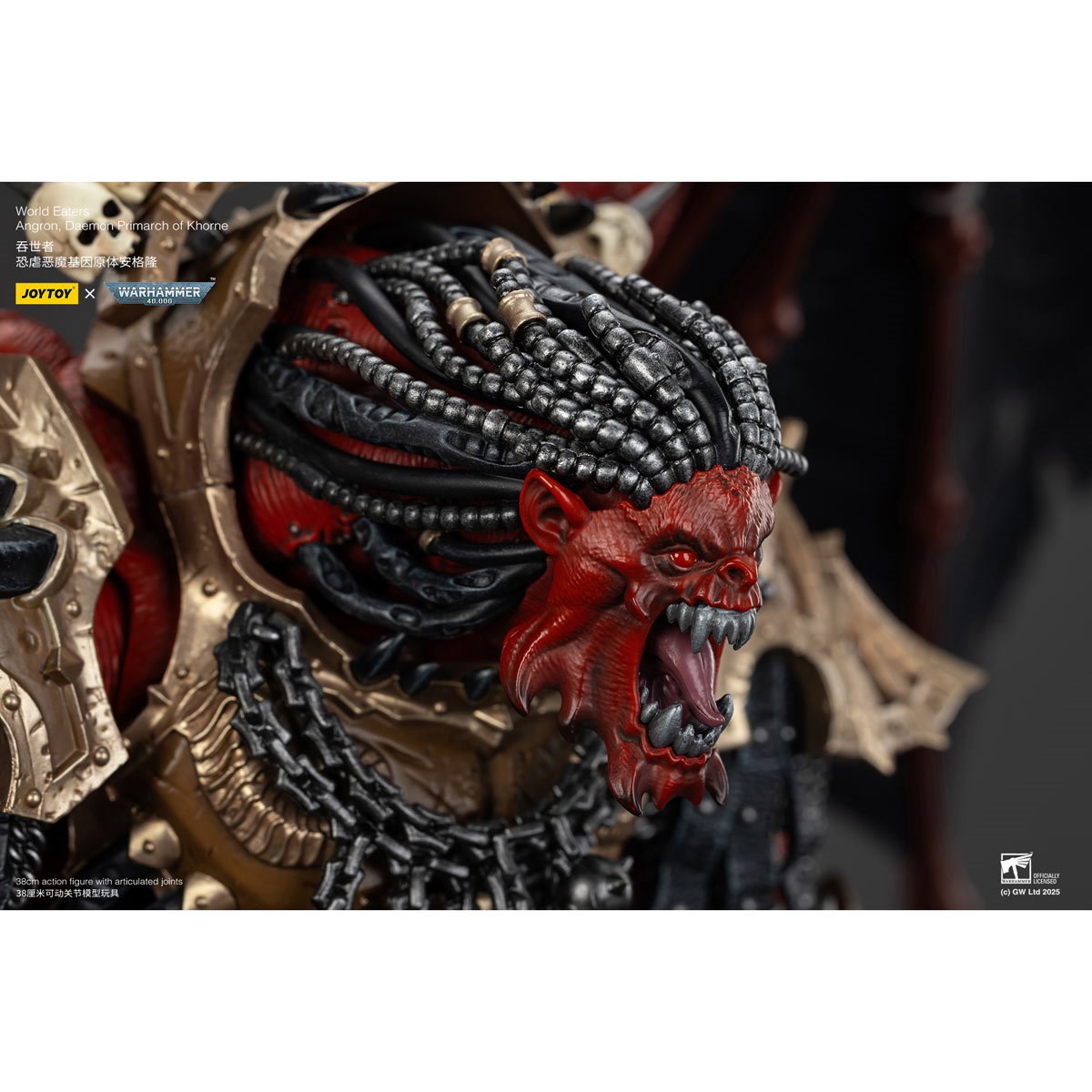 Joy Toy Warhammer 40,000 World Eaters Angron Daemon Primarch of Khorne 1:18 Scale Action Figure