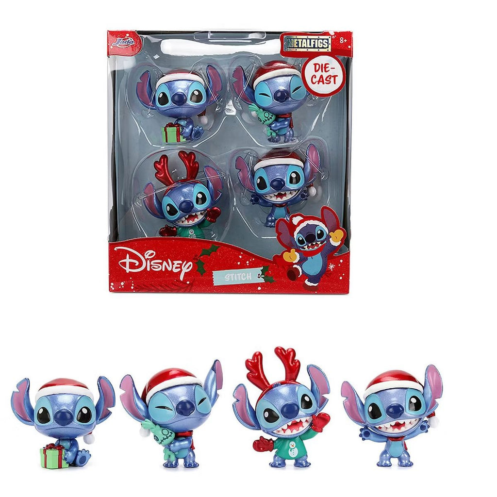 Lilo and Stitch Stitch Holiday MetalFigs 2 1/2-Inch Die-Cast Metal Mini-Figure 4-Pack